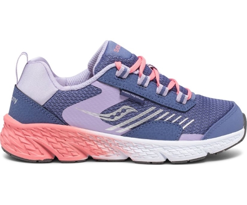 Tenis Saucony Wind Shield Niños Zapatillas Azules / Lavender / Coral México MX-936-ZQ